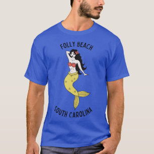 Folly Beach South olina Mermaid T-Shirt