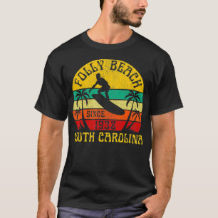 Folly Beach South olina Surfing Summer Vacation Vi T-Shirt