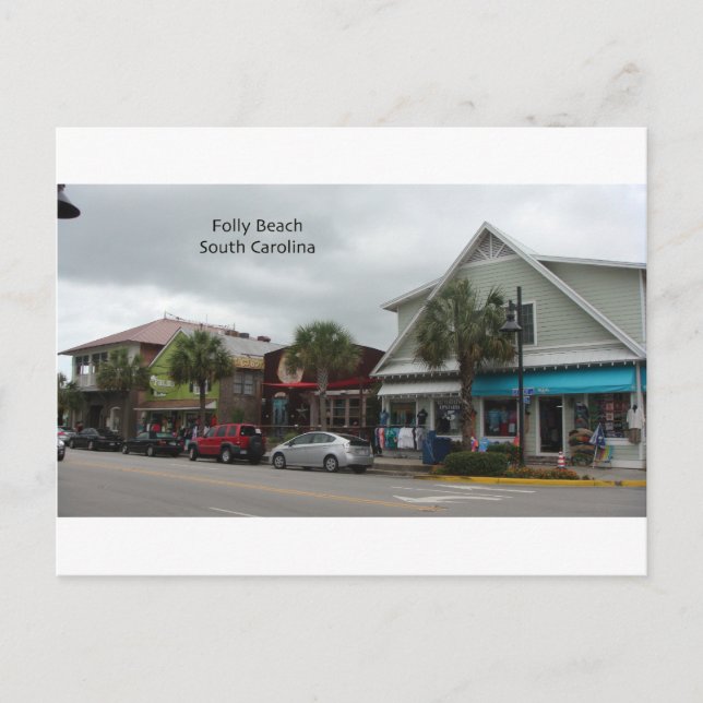 Folly Beach Strip Postcard (Front)