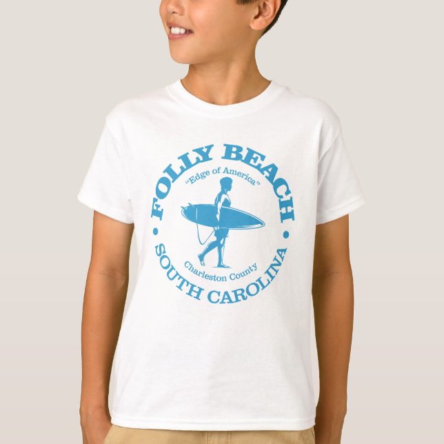 Folly Beach (surfer) T-Shirt (Front)