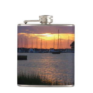 Folly River Sunset Hip Flask