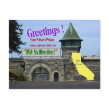 Folsom Prison "Wish You Were Here" postcard