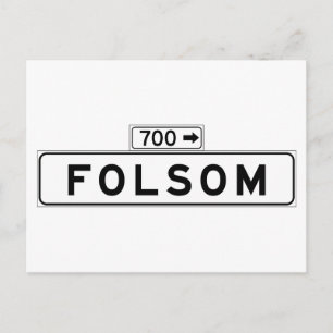 Folsom St., San Francisco Street Sign Postcard
