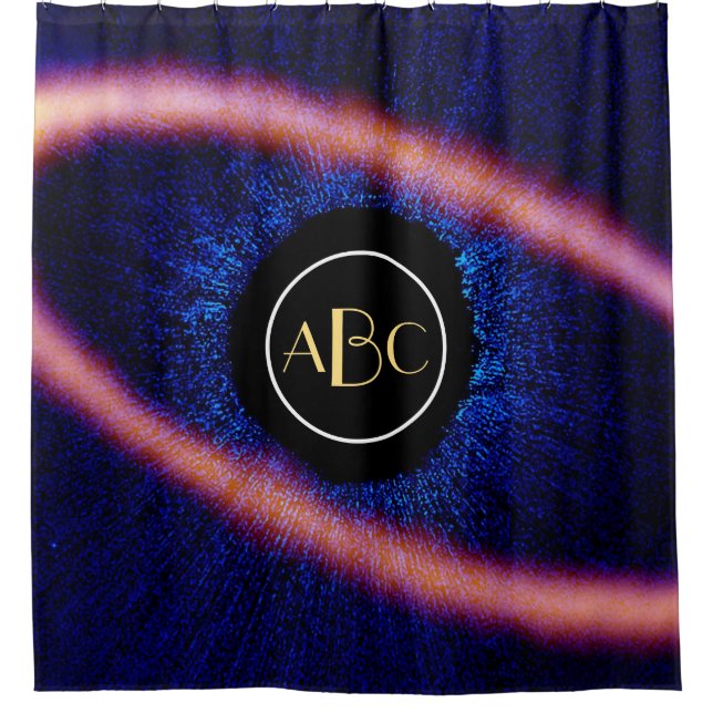 Fomalhaut Star System Debris Disc with Monogram Shower Curtain (Front)