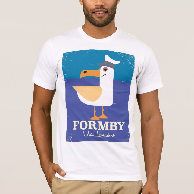Fomby Lancashire seagull travel poster T-Shirt (Front)