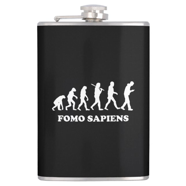 Fomo Sapiens Hip Flask (Front)