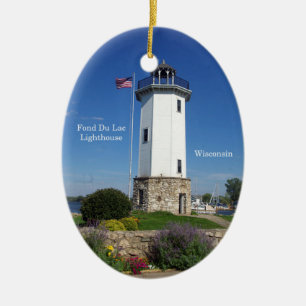 Fond Du Lac Lighthouse oval ornament