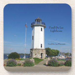 Fond Du Lac Lighthouse set of 6 plastic coasters