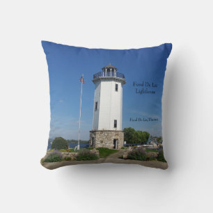 Fond Du Lac Lighthouse square pillow