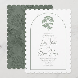 FONDNESS Wedding Scalloped Invite