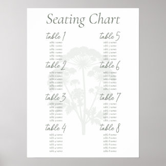 FONDNESS | Wedding Seating Chart Poster