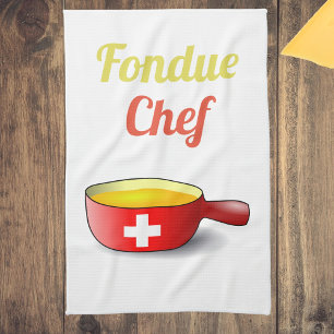 Fondue Chef Tea Towel