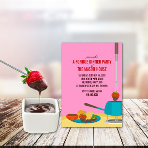 Fondue Dinner Party Invitations