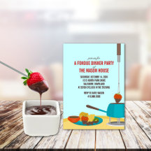 Fondue Dinner Party Invitations