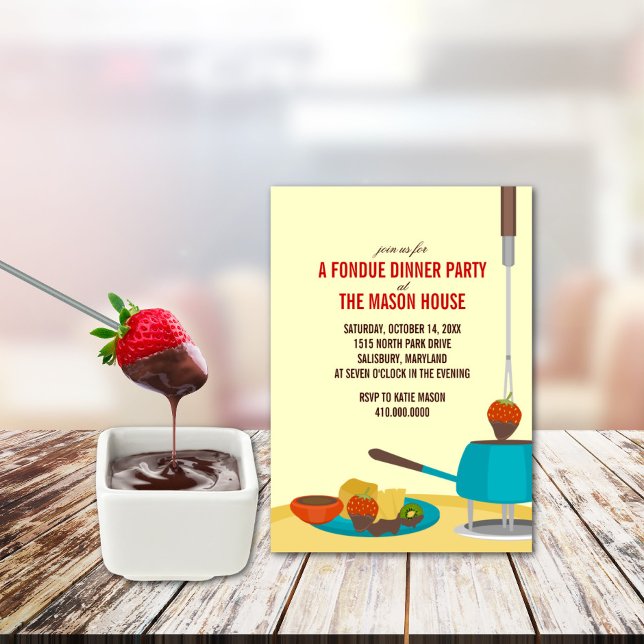 Fondue Dinner Party Invitations (Creator Uploaded)