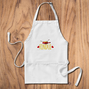 Fondue hearts and pot standard apron
