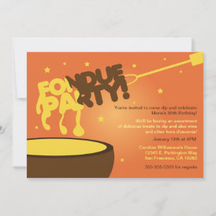 Fondue Party Invitation - Cheese