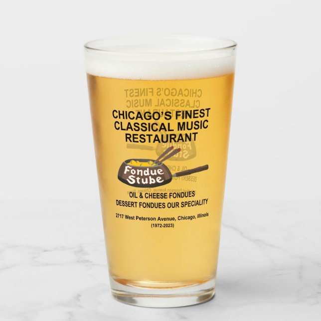 Fondue Stube, Chicago, Illinois Glass (Front Filled)