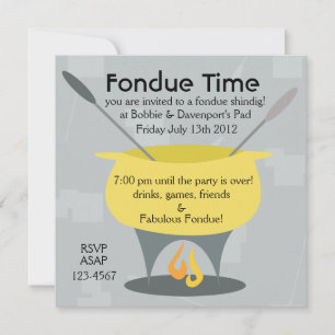 Fondue Time! Invitation
