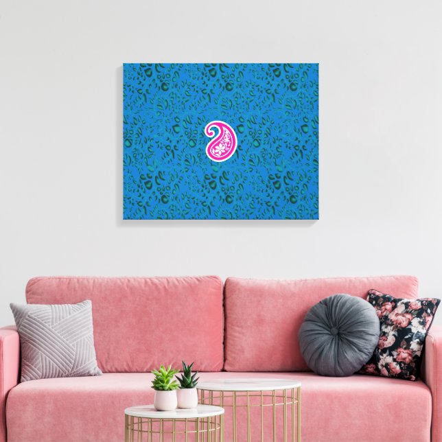 font, art, magenta, symbol, circle, pattern, logo, canvas print (Insitu(LivingRoom))