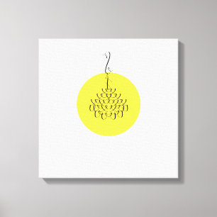 Font Chandelier Canvas Print