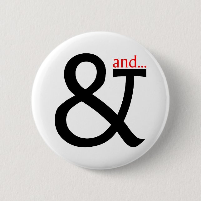 Font Cookery 6 Cm Round Badge (Front)