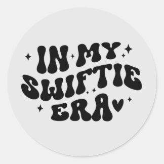 font style classic round sticker