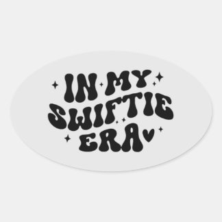 font style oval sticker