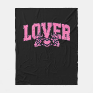 Font With Skeleton Hands Classic Design Fleece Blanket