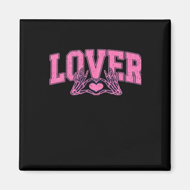 Font With Skeleton Hands Classic Design Magnet (Front)