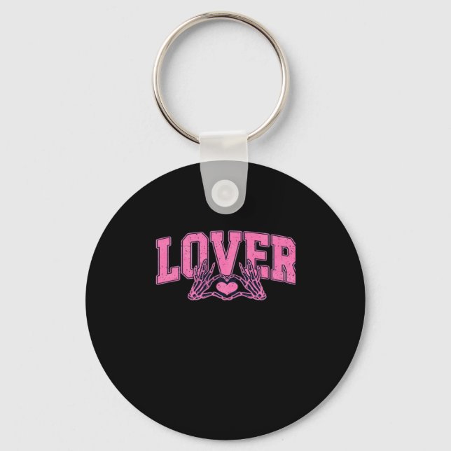 Font With Skeleton Hands Classic Key Ring (Front)