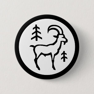 Font Zodiac: CAPRICORN + your Colours & Ideas 6 Cm Round Badge