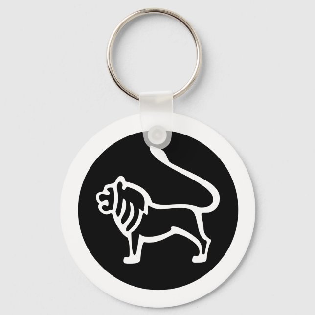 Font Zodiac: LEO + your Colours & Ideas Key Ring (Front)