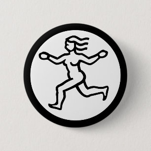 Font Zodiac: VIRGO + your Colours & Ideas 6 Cm Round Badge
