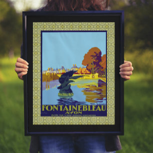 Fontainebleau Avon France French Travel Poster