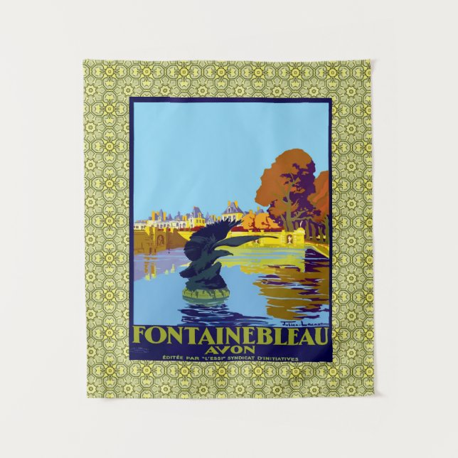 Fontainebleau Avon France French Travel Poster  Tapestry (Front)