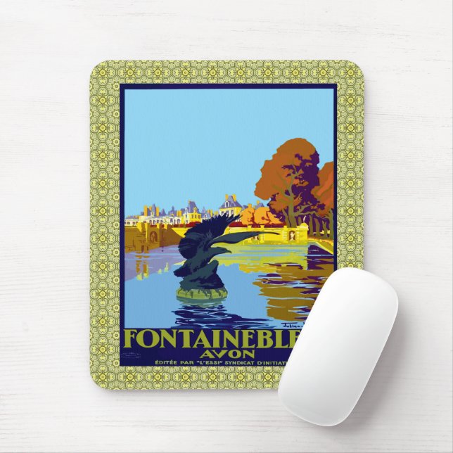 Fontainebleau Avon French Travel Poster Mouse Pad (With Mouse)