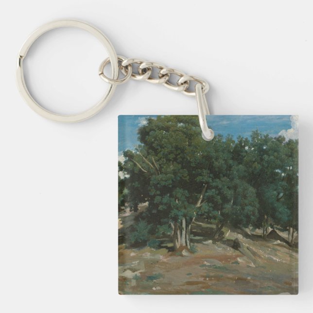 Fontainebleau Oak Trees Key Ring (Front)
