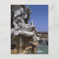Fontana dei Quattro Fiumi, Piazza Navona, Rome,