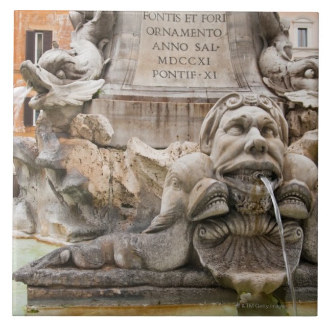 Fontana del Pantheon (1575) designed by Giacomo 2 Ceramic Tile (Front)