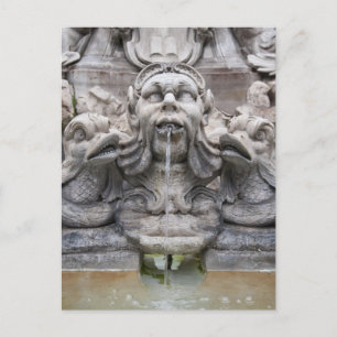 Fontana del Pantheon (1575) designed by Giacomo Postcard