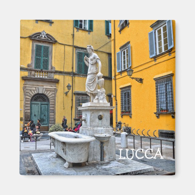 Fontana della Pupporona, Lucca, Italy Magnet (Front)