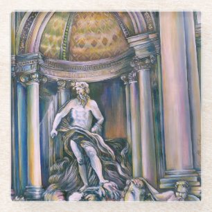 Fontana Di Trevi, Roma Glass Coaster