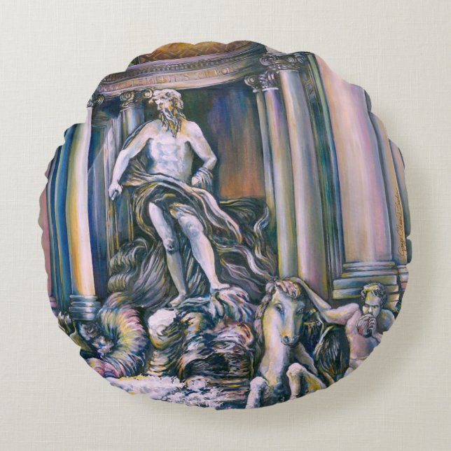 Fontana Di Trevi, Roma, Italy Round Cushion (Front)