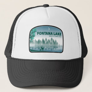 Fontana Lake North Carolina Deer Trucker Hat
