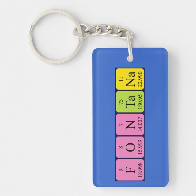 Fontana periodic table name keyring (Front)