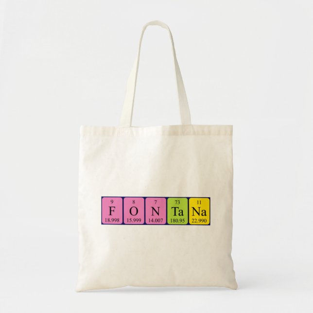 Fontana periodic table name tote bag (Front)