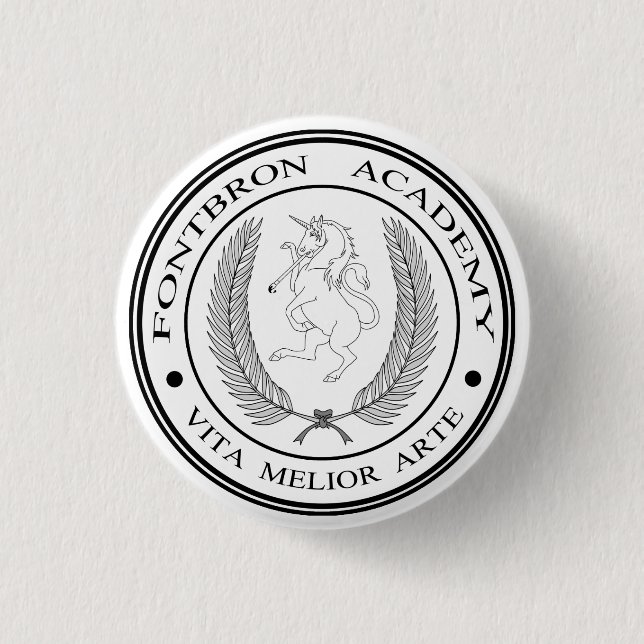 Fontbron Academy Button (Front)