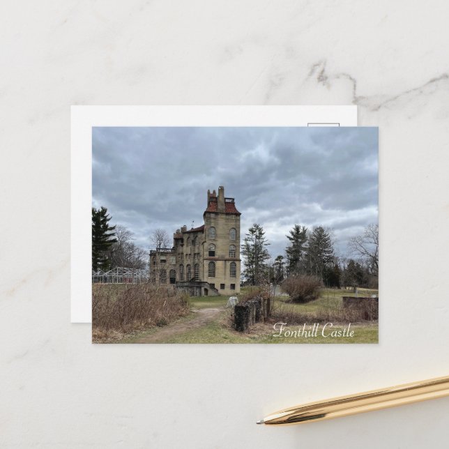 Fonthill Castle Postcard (Front/Back In Situ)