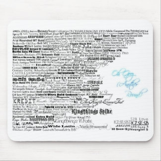 Fonts 2 mouse pad